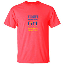 Load image into Gallery viewer, Cute Flight Attendant Responsible For Your Safety T Shirt Men And Women Hilarious Men Women Tshirts Black Tshirt Gift Natural
