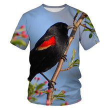 Load image into Gallery viewer, Printing T-shirt casual T shirt novelty Animal Little bird summer breathable 3d t-shirts high quality hip hop streetwear tshirts