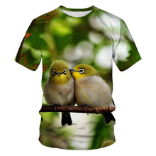 Load image into Gallery viewer, Printing T-shirt casual T shirt novelty Animal Little bird summer breathable 3d t-shirts high quality hip hop streetwear tshirts