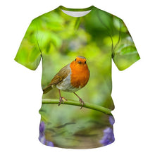 Load image into Gallery viewer, Printing T-shirt casual T shirt novelty Animal Little bird summer breathable 3d t-shirts high quality hip hop streetwear tshirts