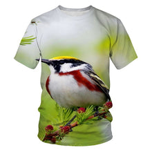Load image into Gallery viewer, Printing T-shirt casual T shirt novelty Animal Little bird summer breathable 3d t-shirts high quality hip hop streetwear tshirts

