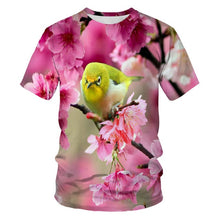 Load image into Gallery viewer, Printing T-shirt casual T shirt novelty Animal Little bird summer breathable 3d t-shirts high quality hip hop streetwear tshirts
