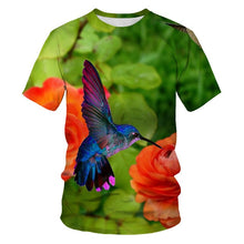 Load image into Gallery viewer, Printing T-shirt casual T shirt novelty Animal Little bird summer breathable 3d t-shirts high quality hip hop streetwear tshirts
