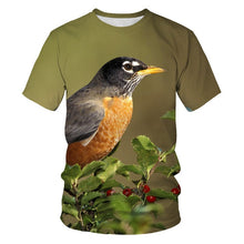 Load image into Gallery viewer, Printing T-shirt casual T shirt novelty Animal Little bird summer breathable 3d t-shirts high quality hip hop streetwear tshirts
